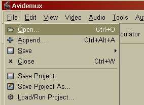 avidemux open