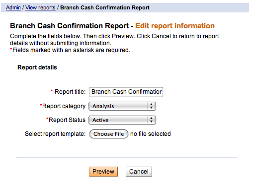 Mifos Edit Report Template