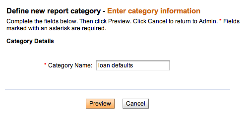 Mifos Report Category