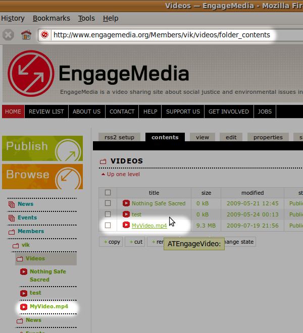 Metadata: find uploaded video