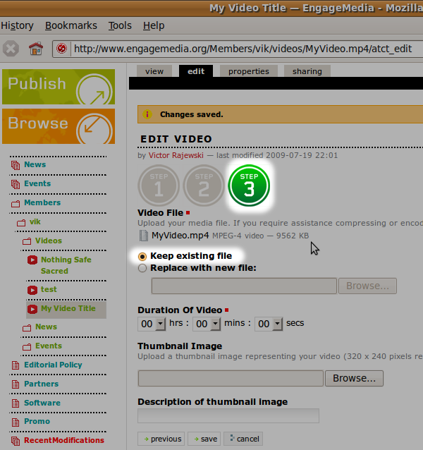 Metadata: keep existing file