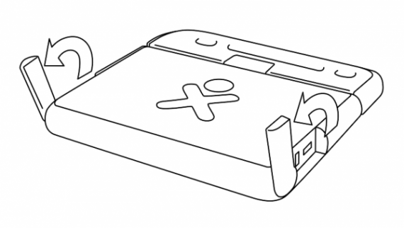 First, flip up the sides