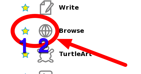 Favorite and launch browse