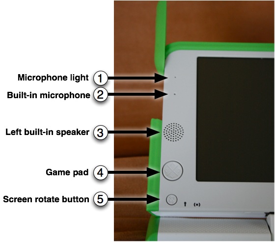 XO laptop -- left side of screens features